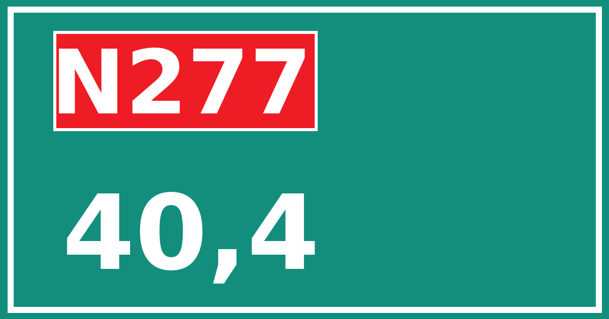 Hectometerbord N277 40,4