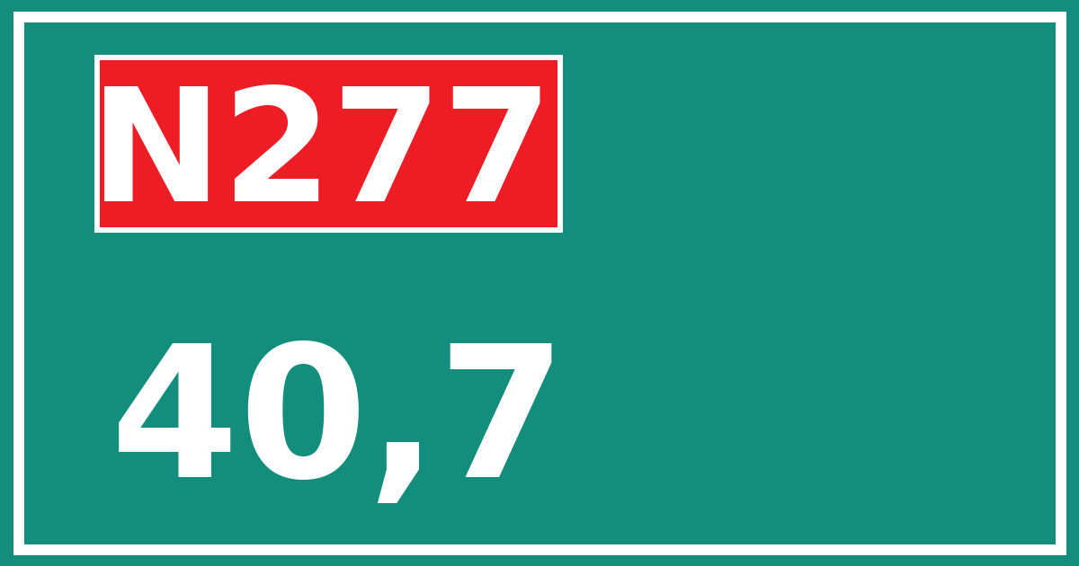 Hectometerbord N277 40,7