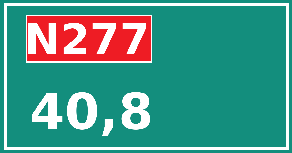 Hectometerbord N277 40,8