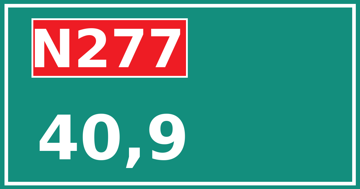 Hectometerbord N277 40,9