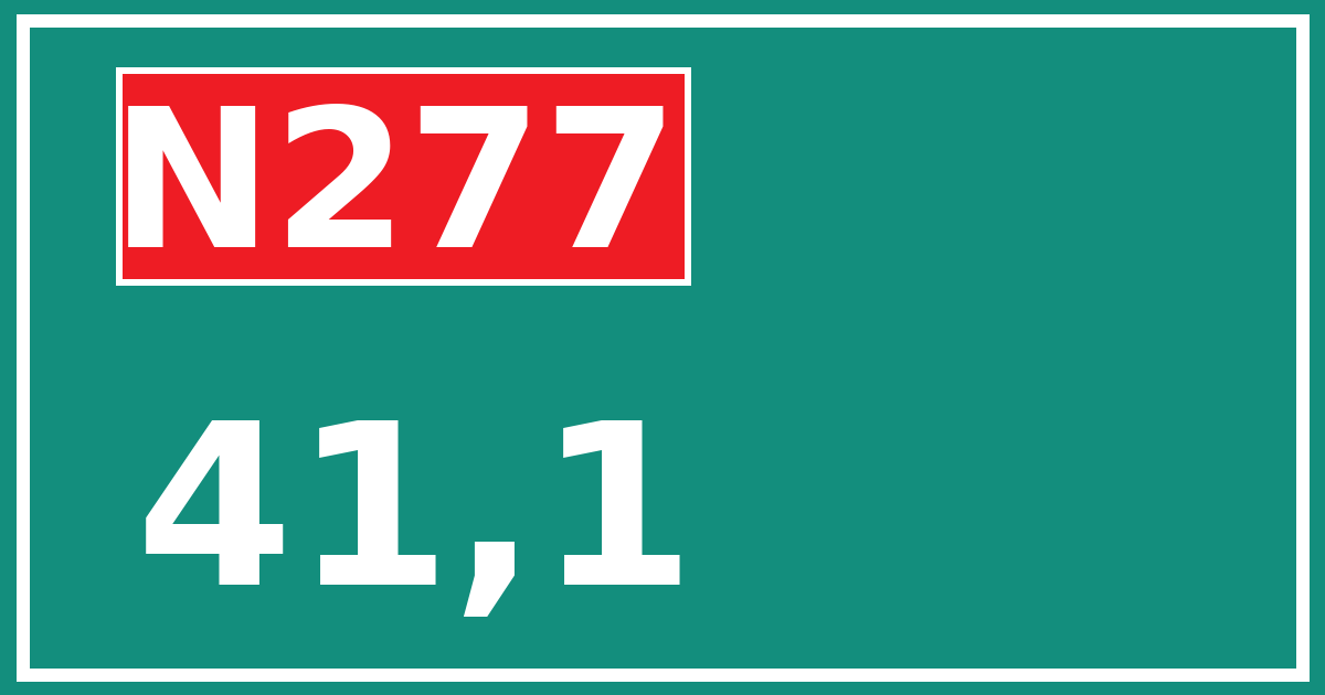 Hectometerbord N277 41,1