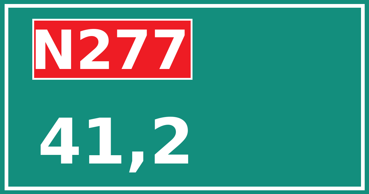 Hectometerbord N277 41,2