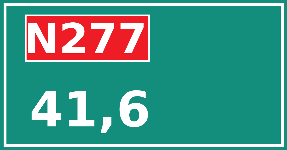 Hectometerbord N277 41,6