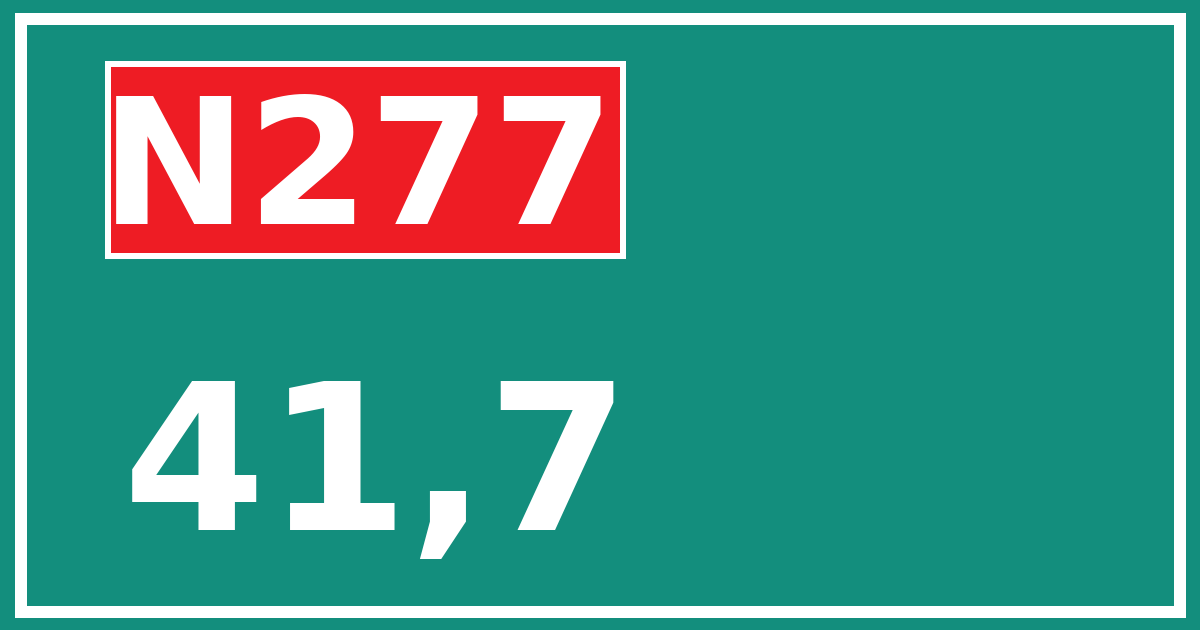 Hectometerbord N277 41,7