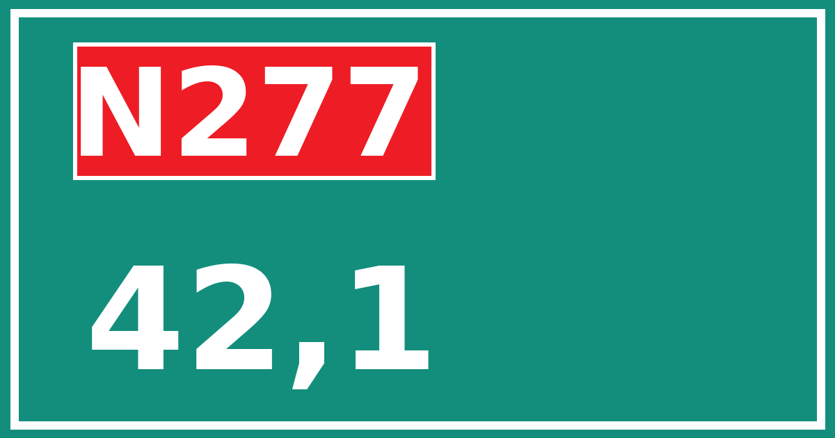 Hectometerbord N277 42,1