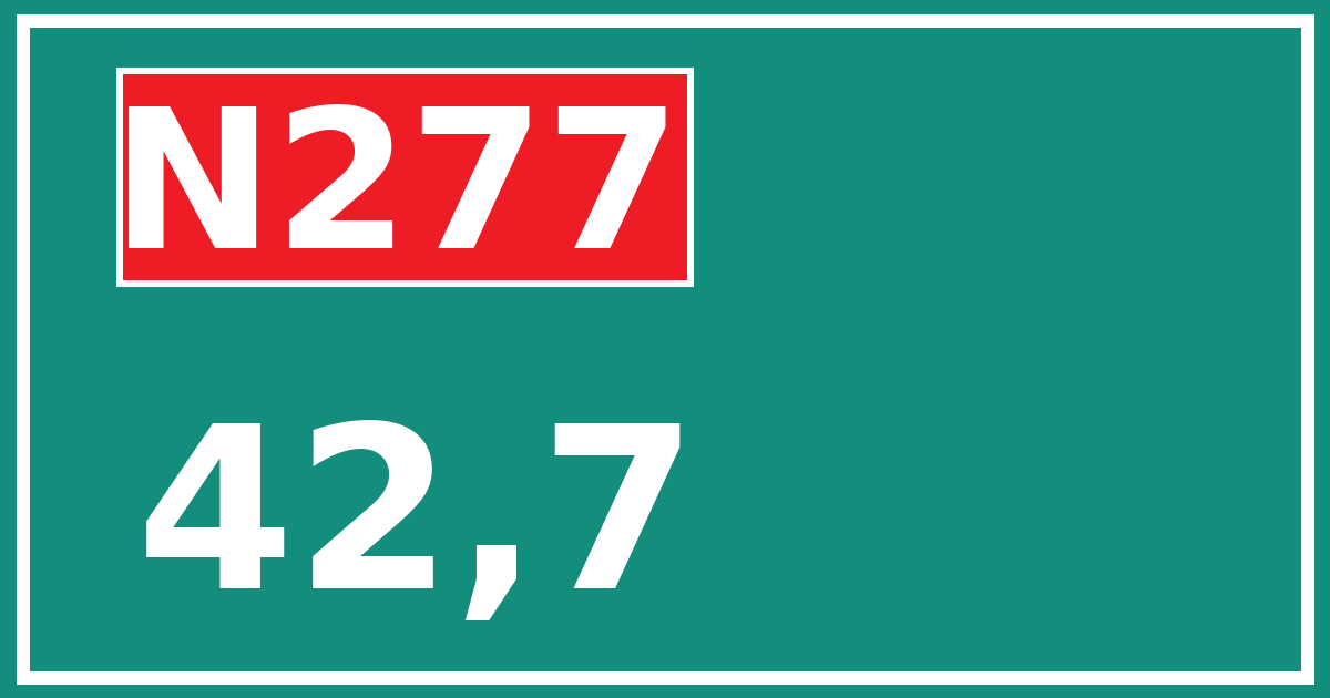 Hectometerbord N277 42,7