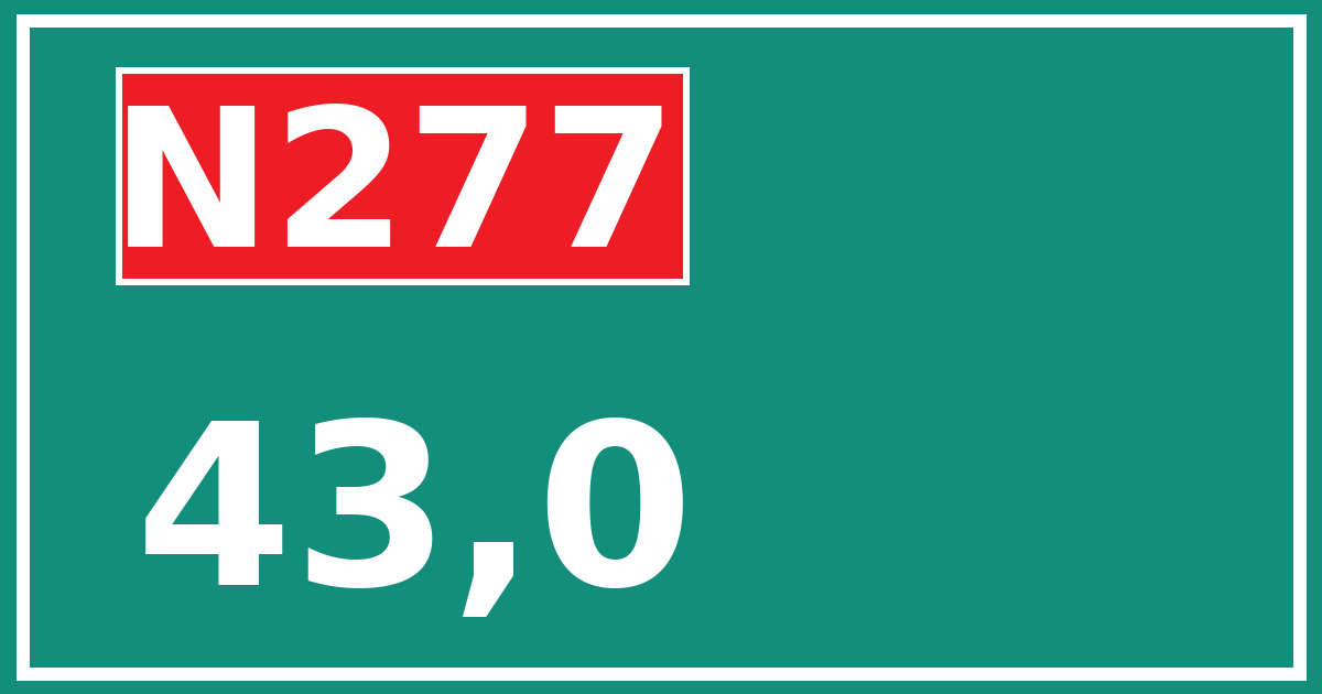 Hectometerbord N277 43,0