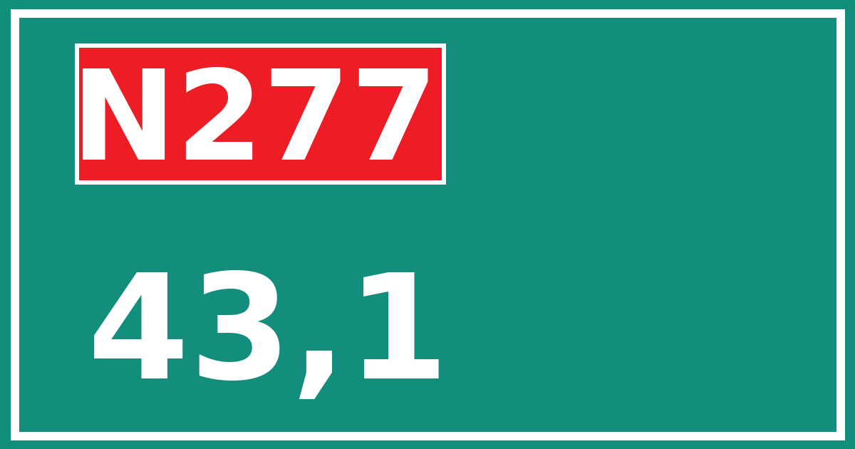 Hectometerbord N277 43,1