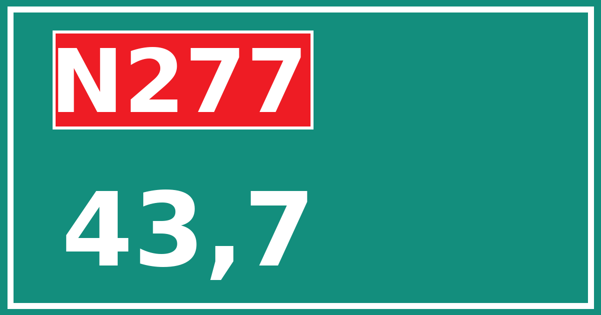 Hectometerbord N277 43,7