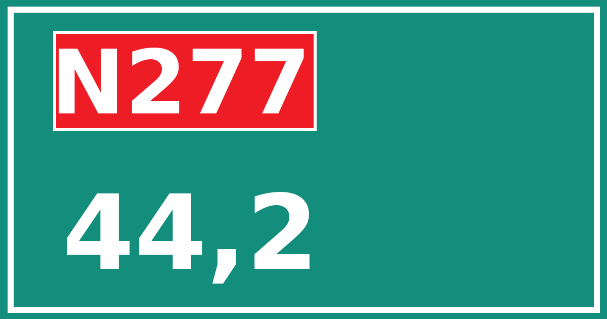 Hectometerbord N277 44,2