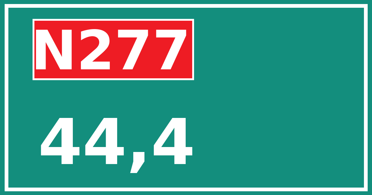 Hectometerbord N277 44,4