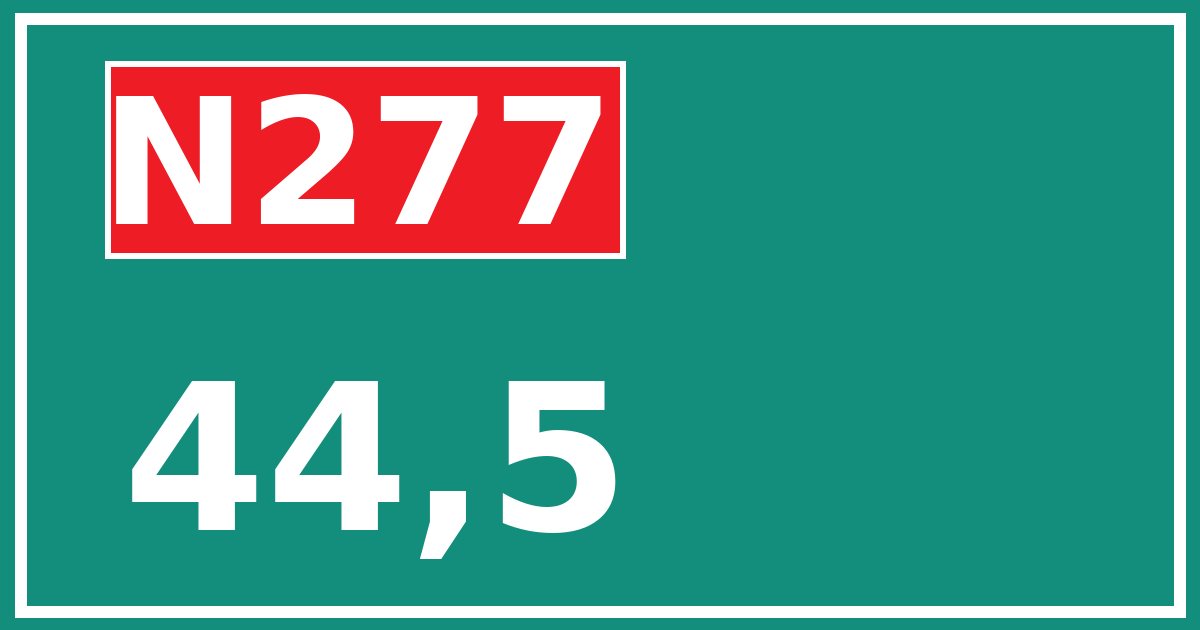 Hectometerbord N277 44,5
