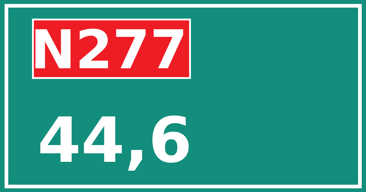 Hectometerbord N277 44,6