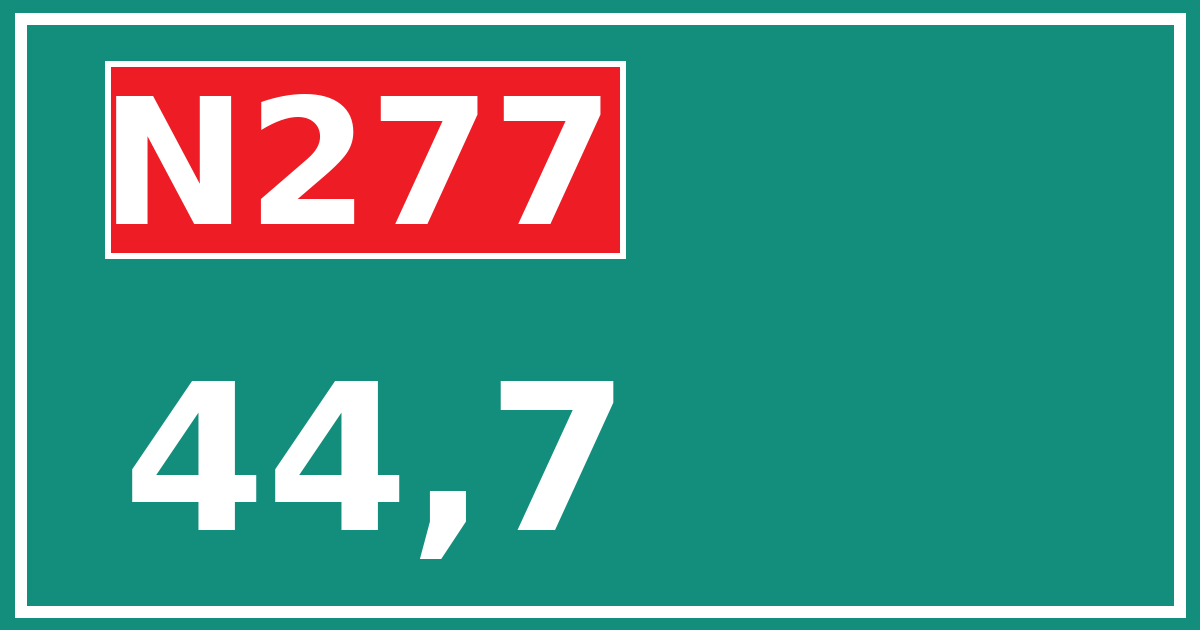 Hectometerbord N277 44,7