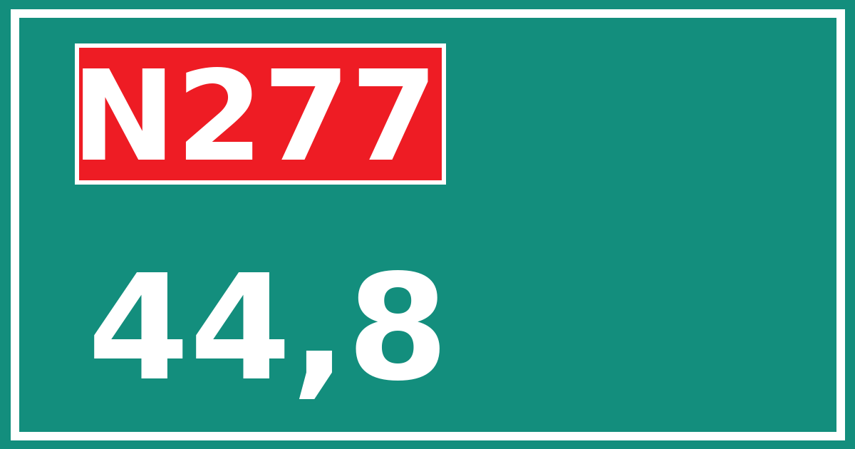 Hectometerbord N277 44,8