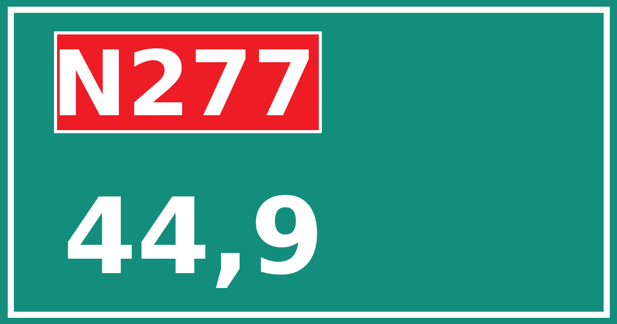 Hectometerbord N277 44,9