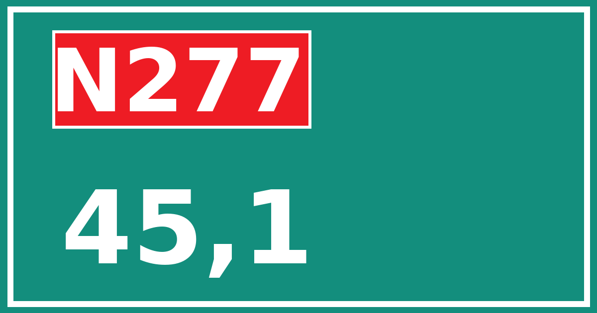 Hectometerbord N277 45,1