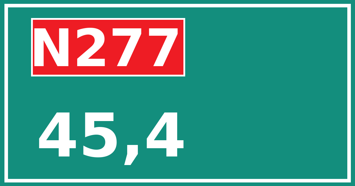 Hectometerbord N277 45,4