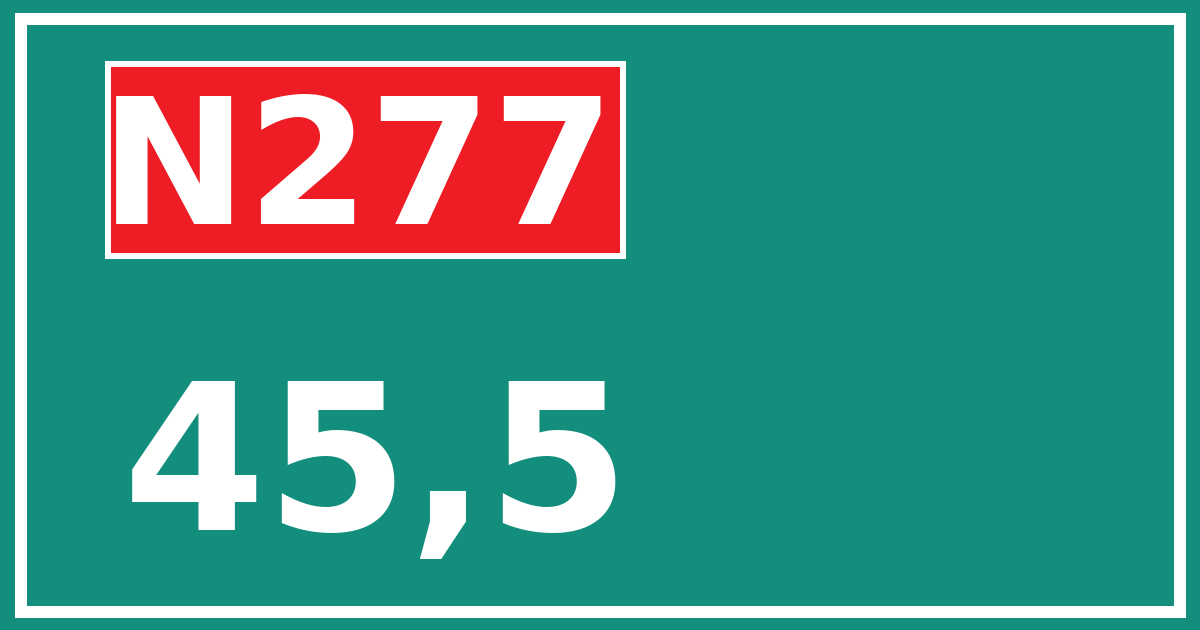 Hectometerbord N277 45,5