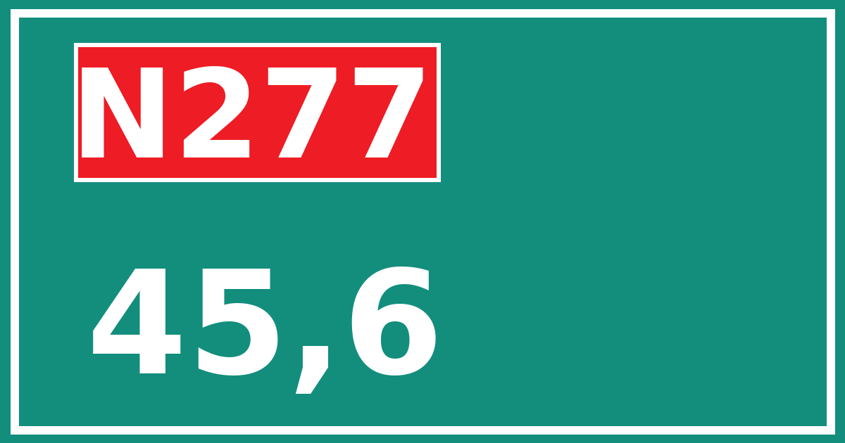 Hectometerbord N277 45,6