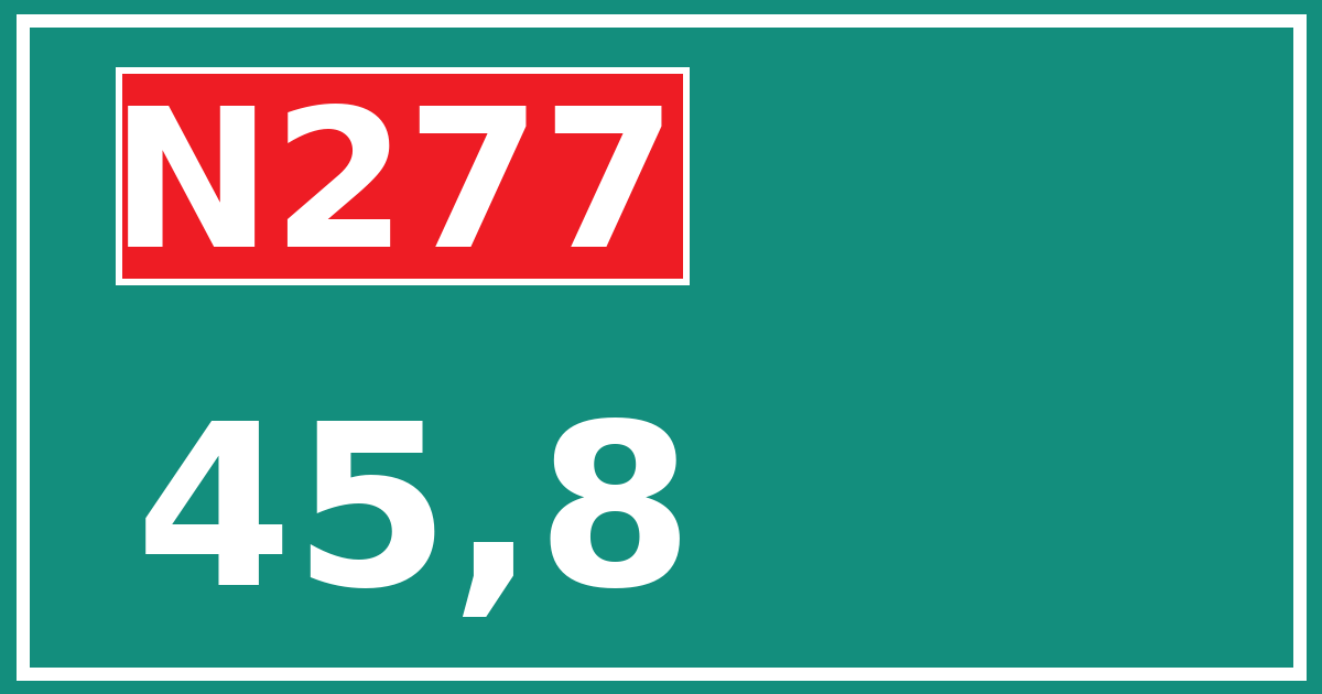 Hectometerbord N277 45,8