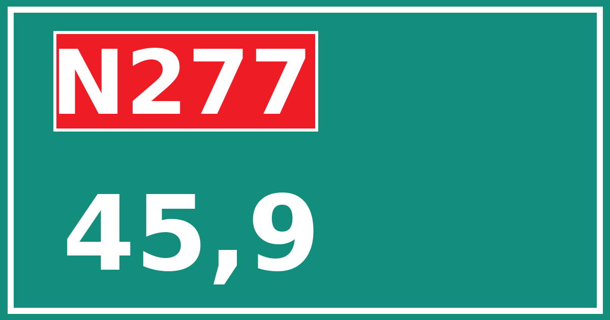 Hectometerbord N277 45,9