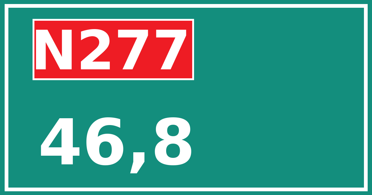 Hectometerbord N277 46,8