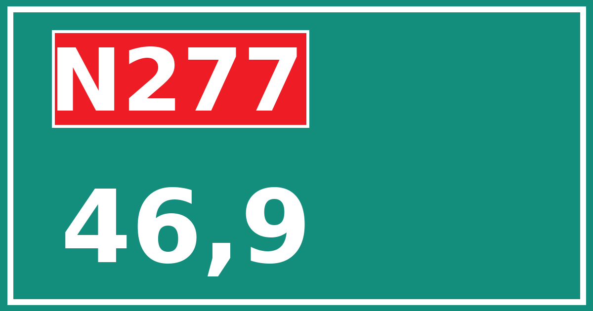 Hectometerbord N277 46,9