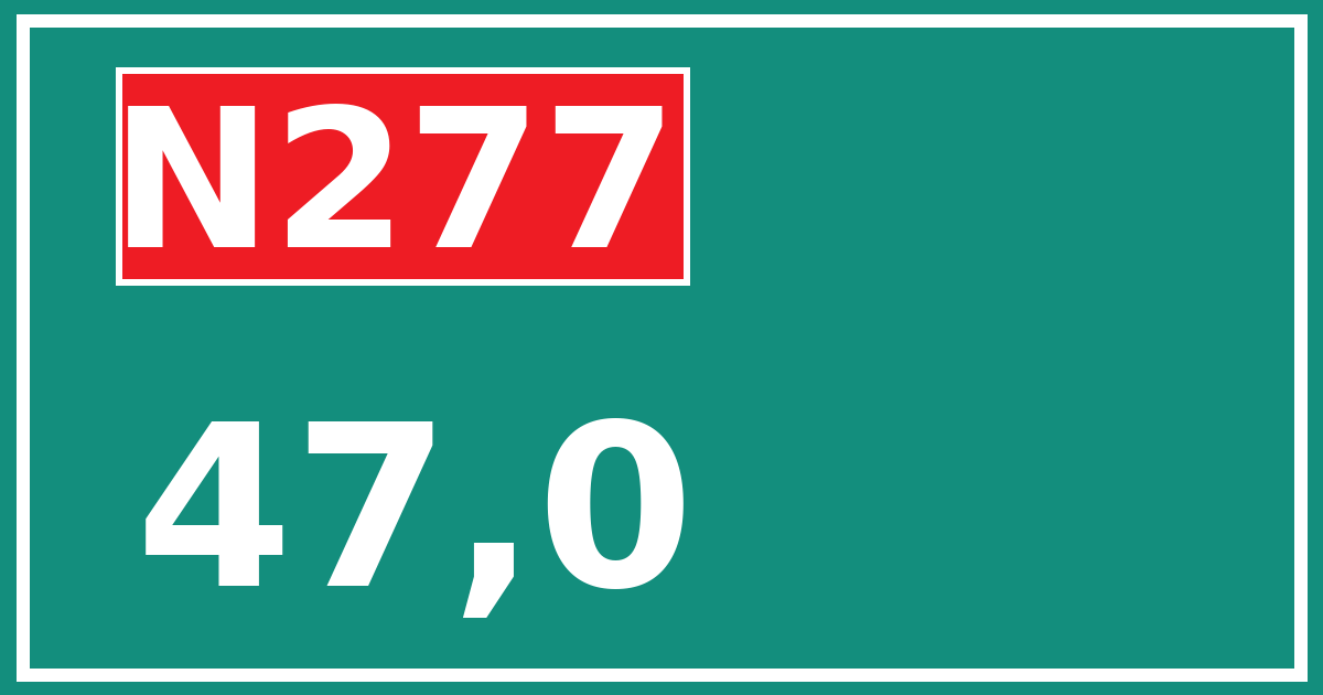 Hectometerbord N277 47,0