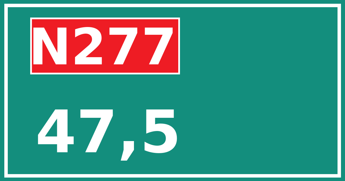 Hectometerbord N277 47,5