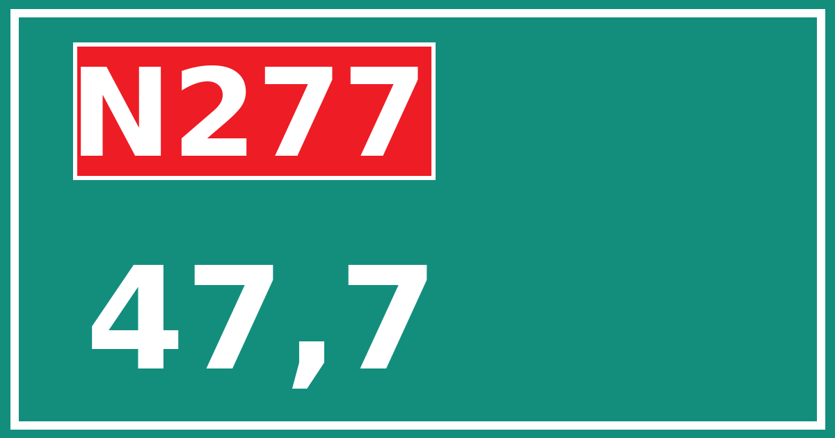Hectometerbord N277 47,7