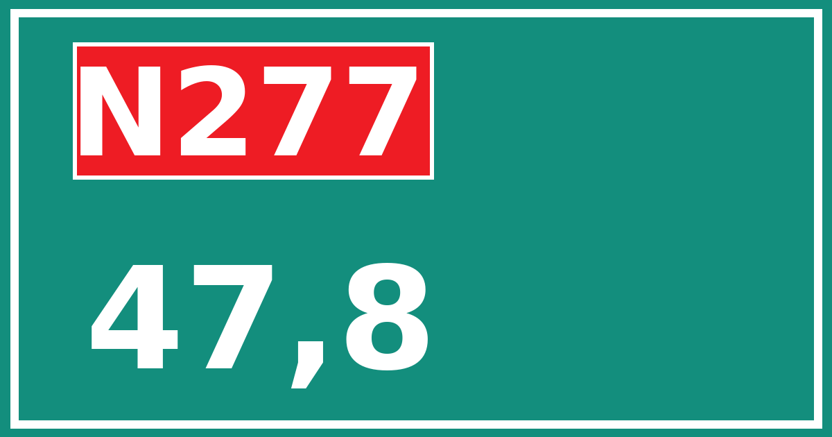 Hectometerbord N277 47,8