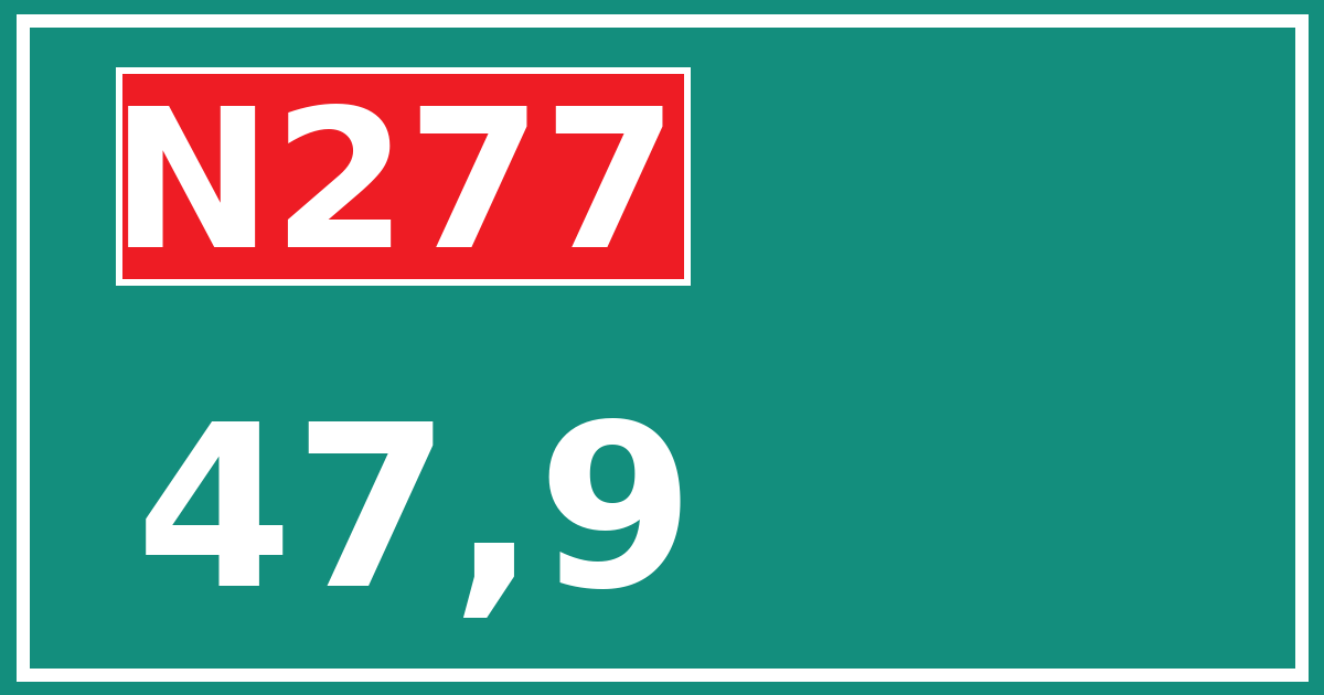 Hectometerbord N277 47,9