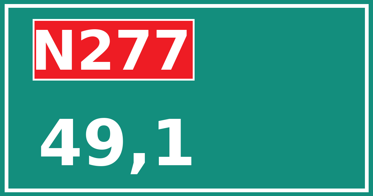 Hectometerbord N277 49,1