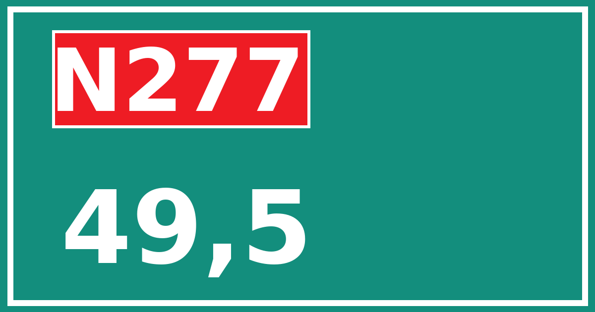 Hectometerbord N277 49,5