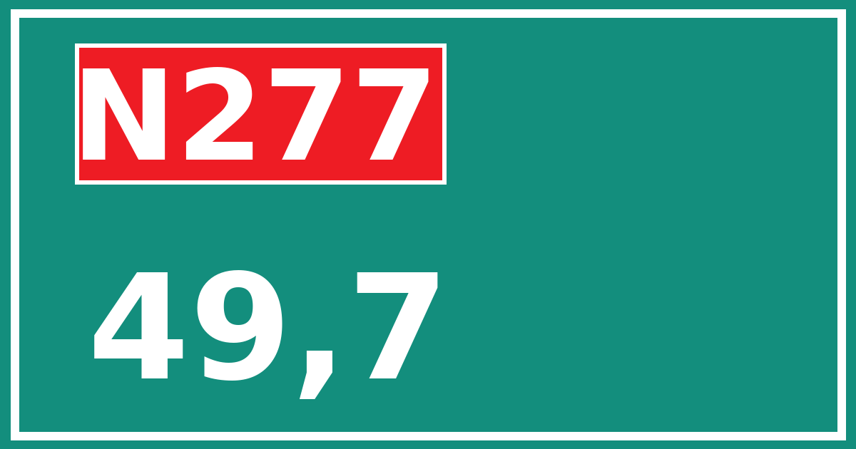 Hectometerbord N277 49,7