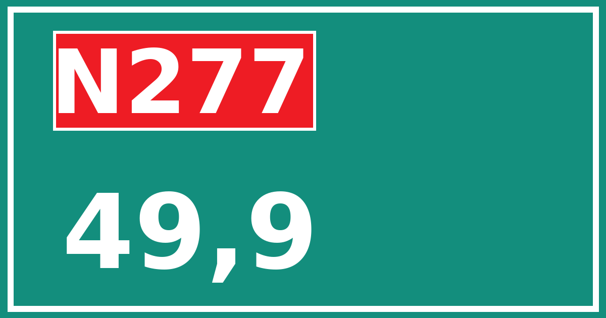 Hectometerbord N277 49,9