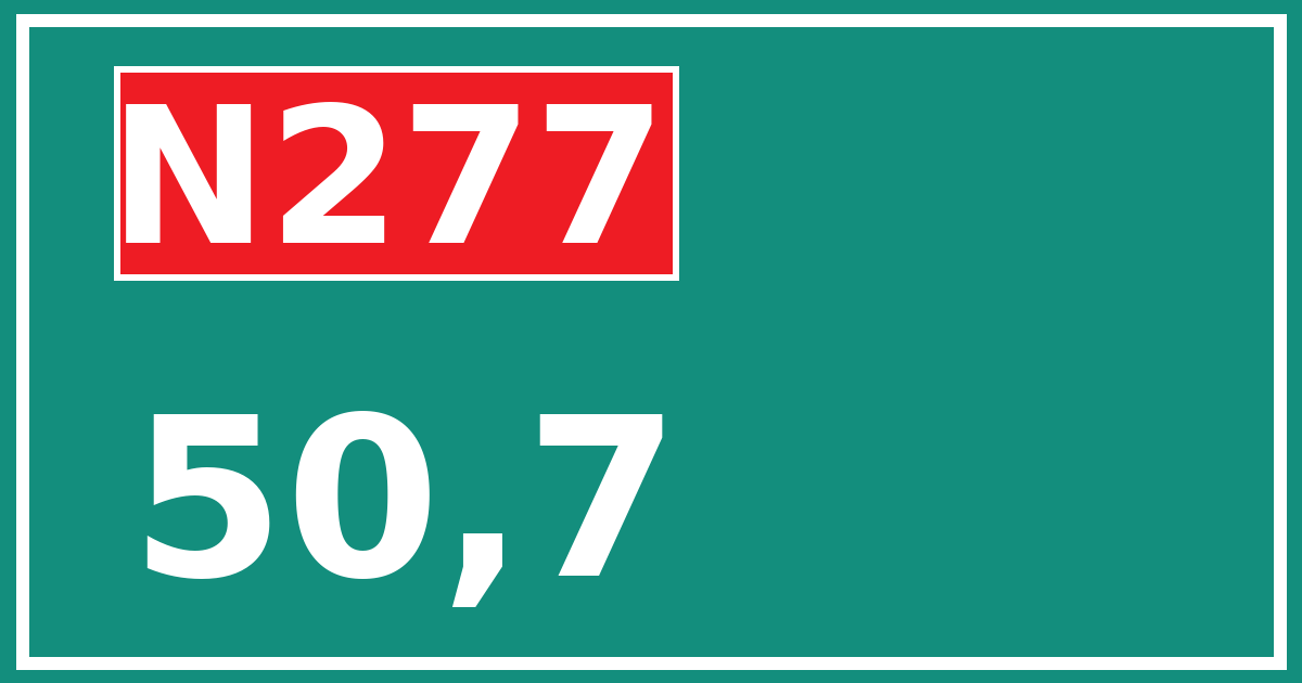 Hectometerbord N277 50,7