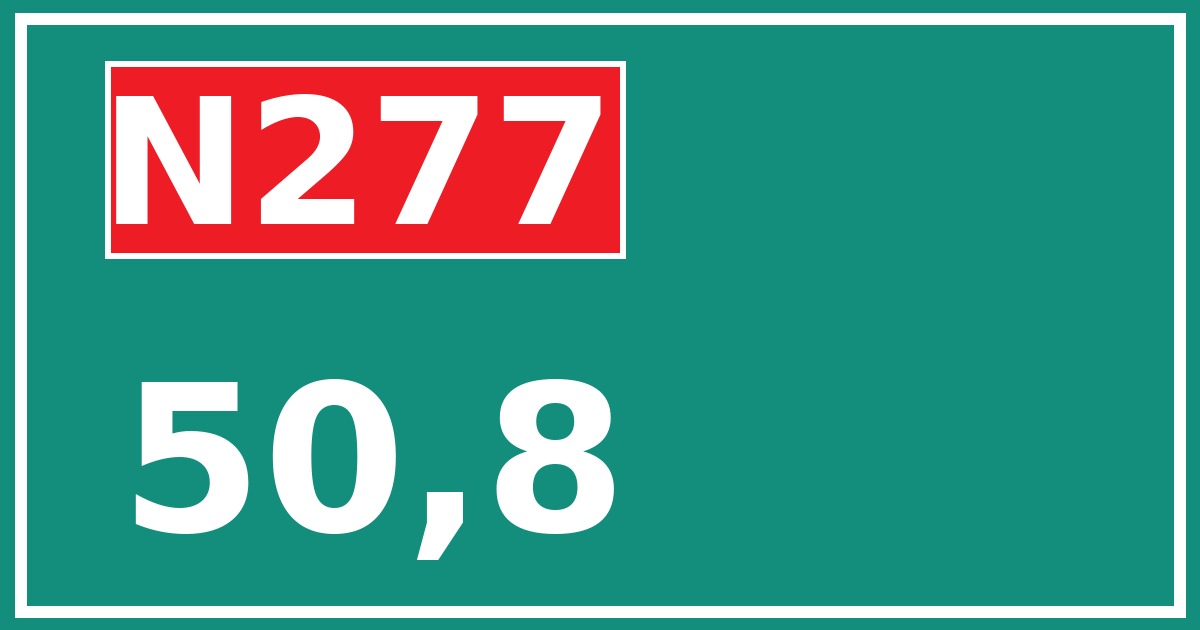 Hectometerbord N277 50,8