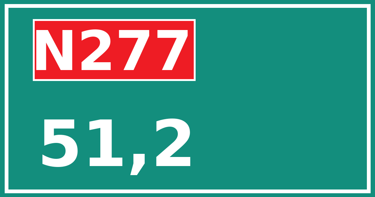 Hectometerbord N277 51,2