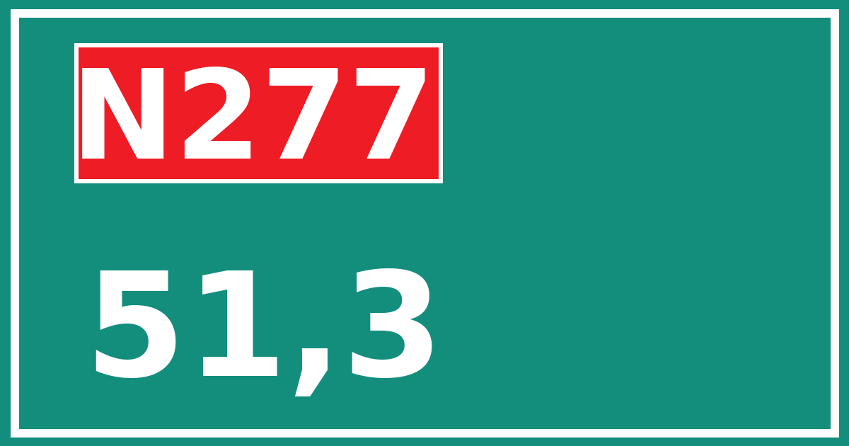 Hectometerbord N277 51,3