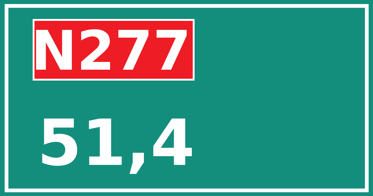 Hectometerbord N277 51,4