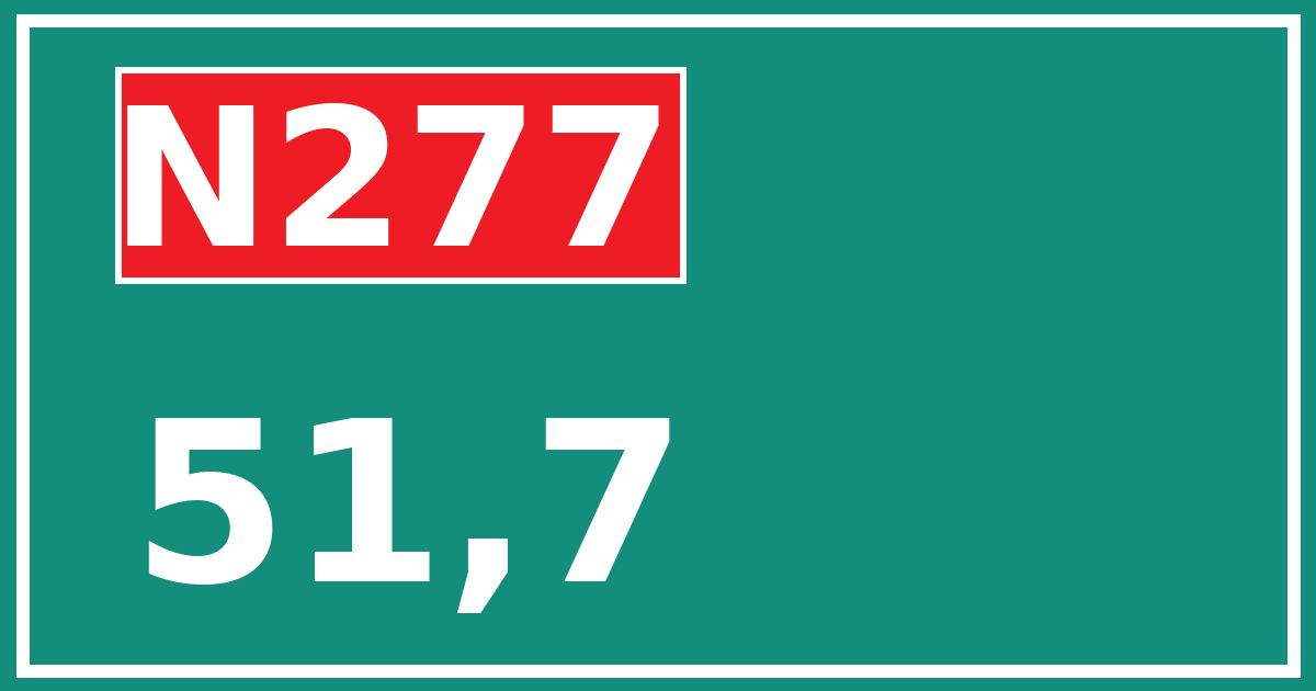 Hectometerbord N277 51,7