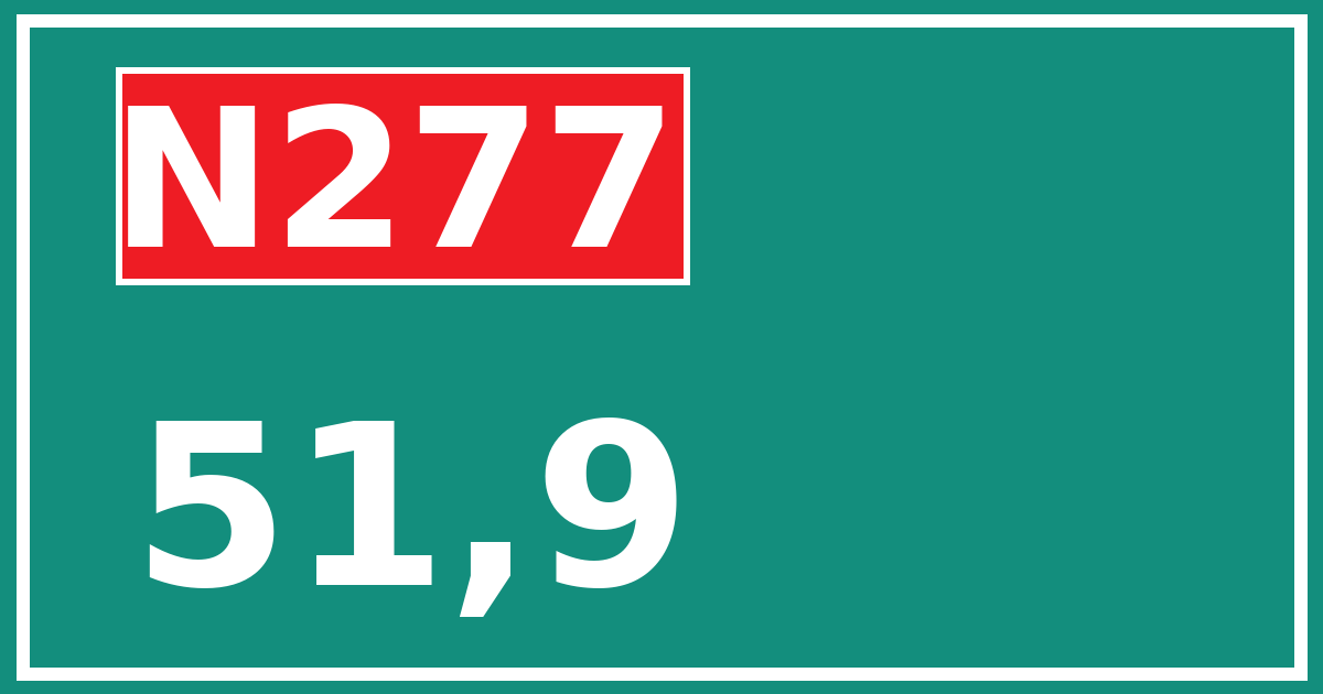 Hectometerbord N277 51,9