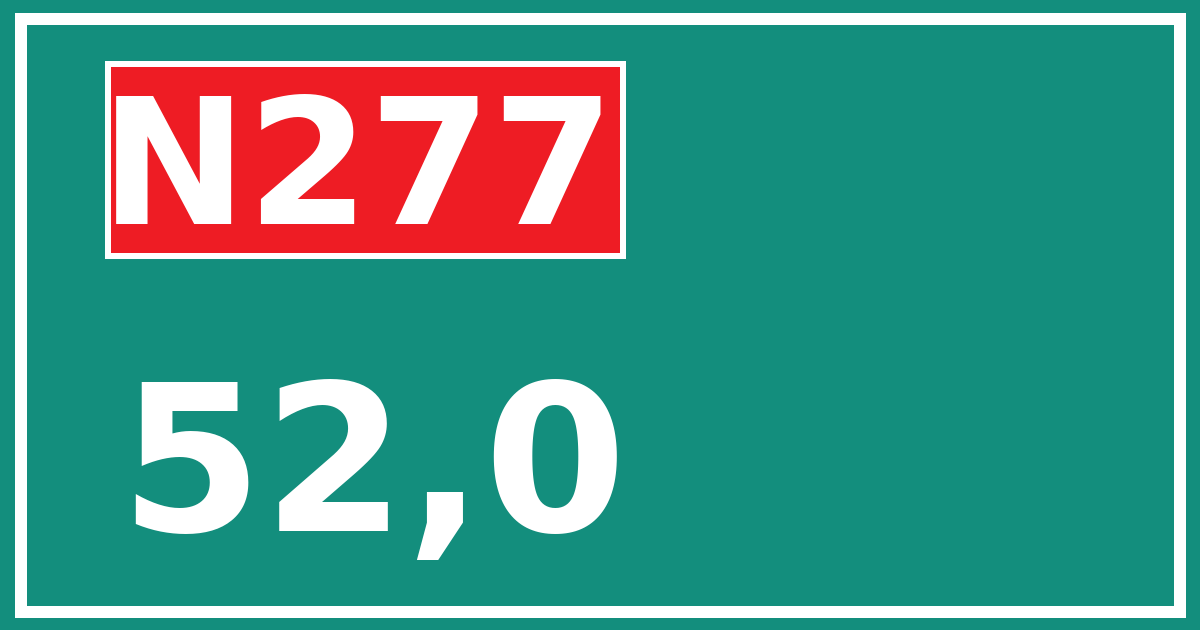 Hectometerbord N277 52,0