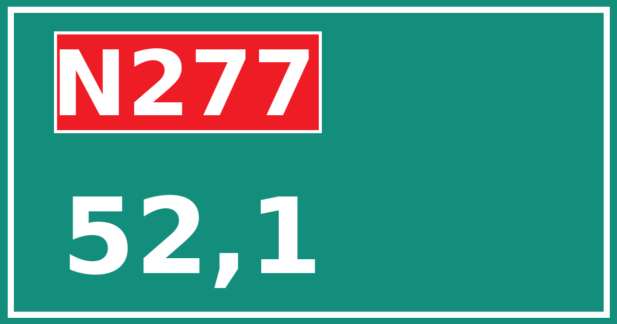 Hectometerbord N277 52,1