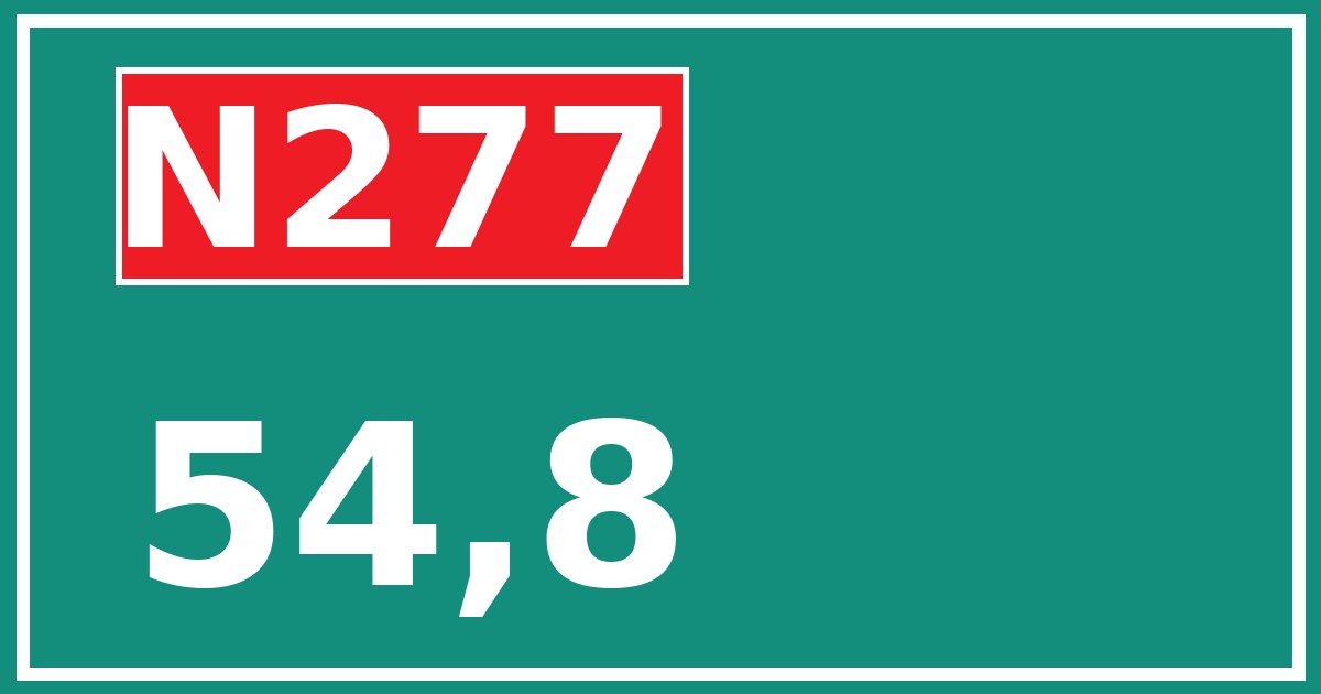 Hectometerbord N277 54,8