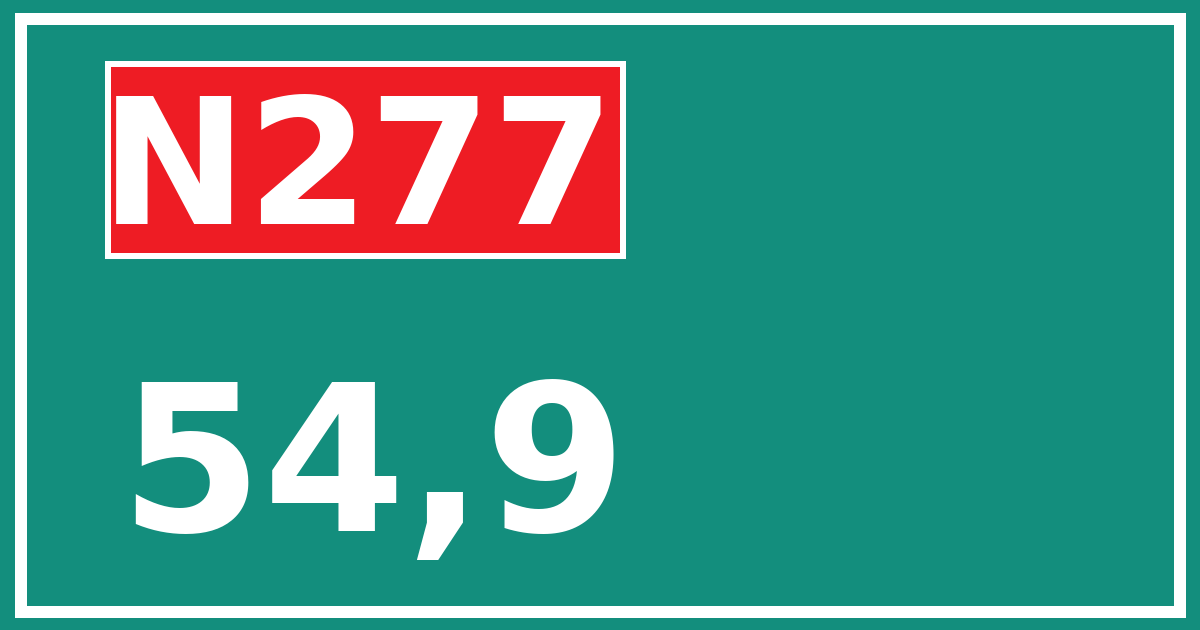 Hectometerbord N277 54,9