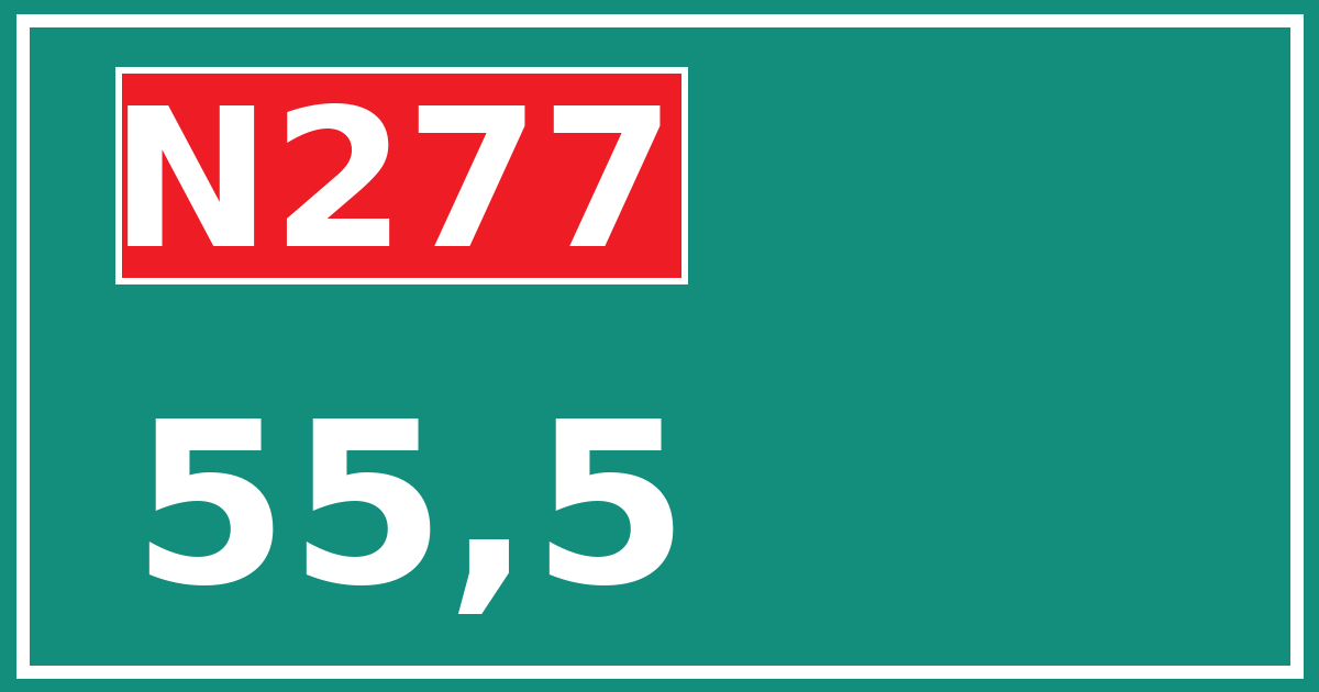 Hectometerbord N277 55,5