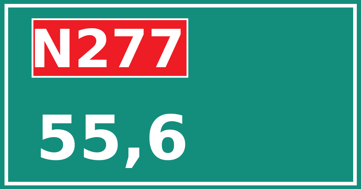 Hectometerbord N277 55,6